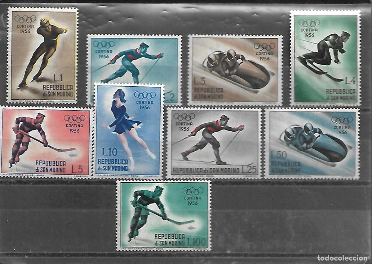 Sellos: SERIE COMPLETA NUEVA CHARNELA DE SAN MARINO DE 1955