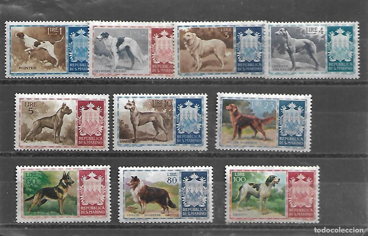 Sellos: SERIE COMPLETA NUEVA CHARNELA DE SAN MARINO DE 1956