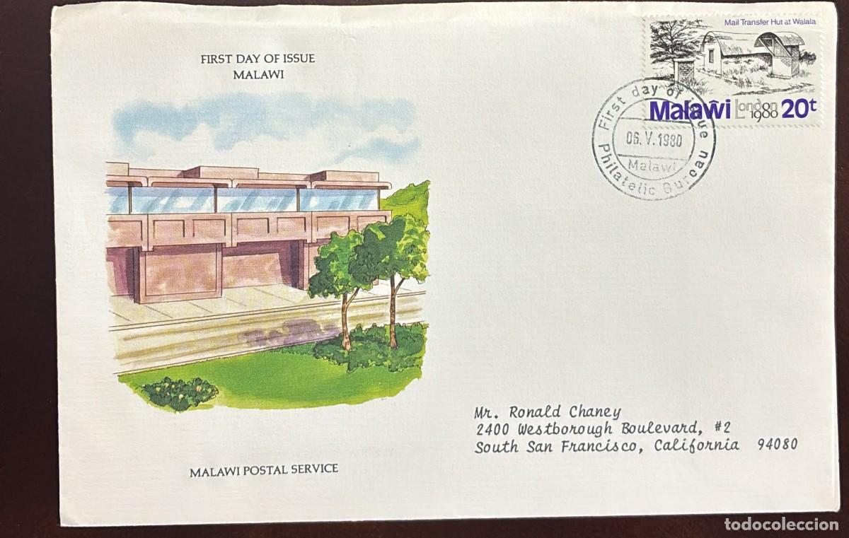 Sellos: TS) 1980 MALAWI, FDC, COVER SENT FROM BLANTYRE TO CALIFORNIA,INTERNATIONAL PHILATELIC EXHIBITION '80