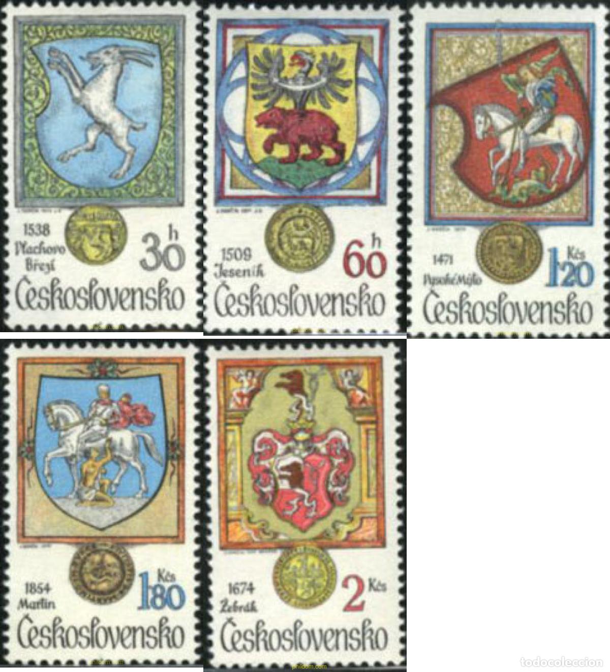 Sellos: 197788 MNH CHECOSLOVAQUIA 1979 ESCUDOS DE CIUDADES