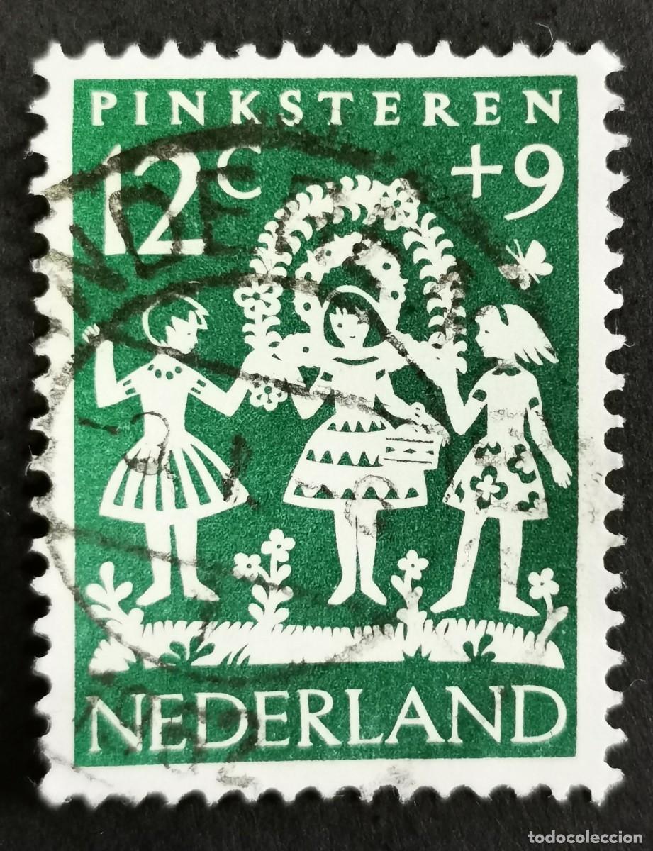 Sellos: Sello Pa&iacute;ses Bajos 1961, Fiestas - Pentecost&eacute;s, 12+9 c. Michel: NL 770