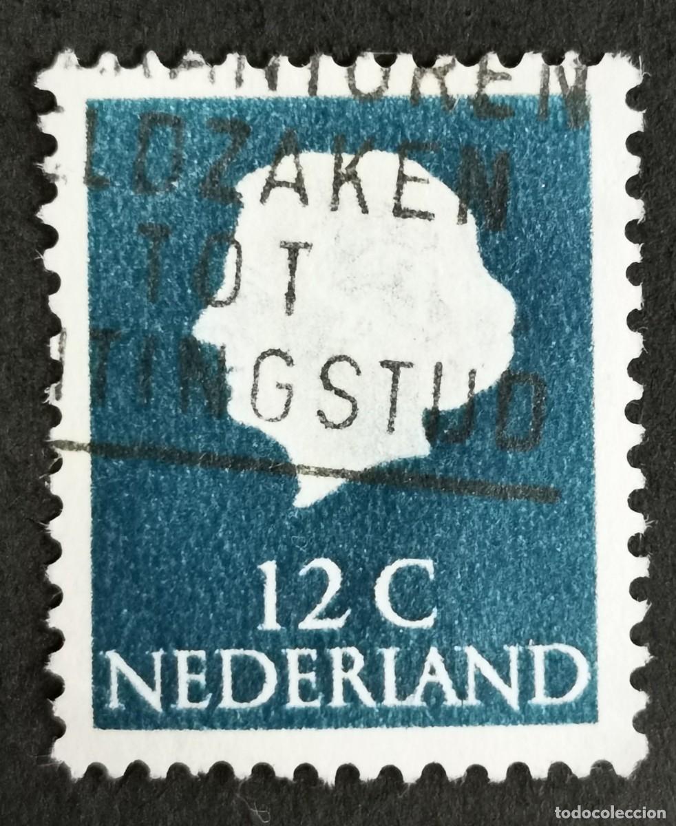 Sellos: Sello Pa&iacute;ses Bajos 1962, Reina Juliana (1909-2004) - Papel fluorescente, 12 c. Michel: NL 641ZzA