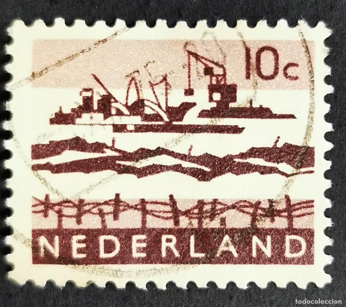 Sellos: Sello Pa&iacute;ses Bajos 1963, Obras Delta, 10 c. Michel: NL 800YxA