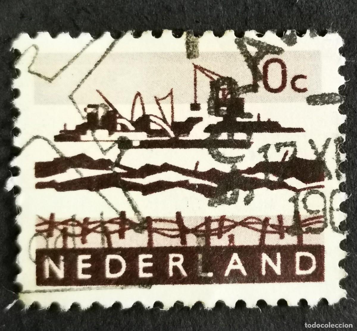Sellos: Sello Pa&iacute;ses Bajos 1963, Obras Delta, 10 c. Michel: NL 800YxA