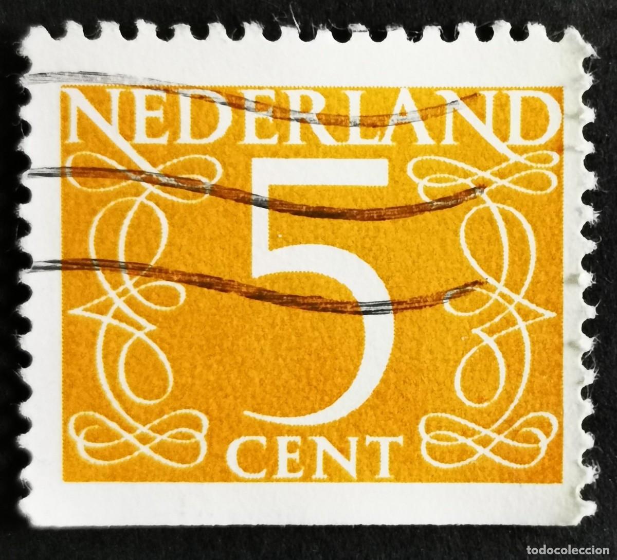 Sellos: Sello Pa&iacute;ses Bajos 1964, Tipo de n&uacute;mero 'Van Krimpen' - del folleto, 5 c. Michel: NL 613XxDo