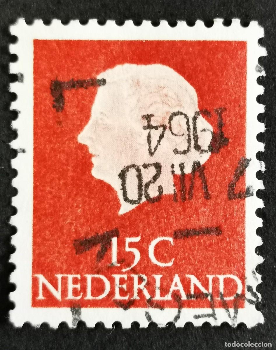 Sellos: Sello Pa&iacute;ses Bajos 1967, Reina Juliana (1909-2004) - Papel fosforescente, 15 c. Michel: NL 621XyA