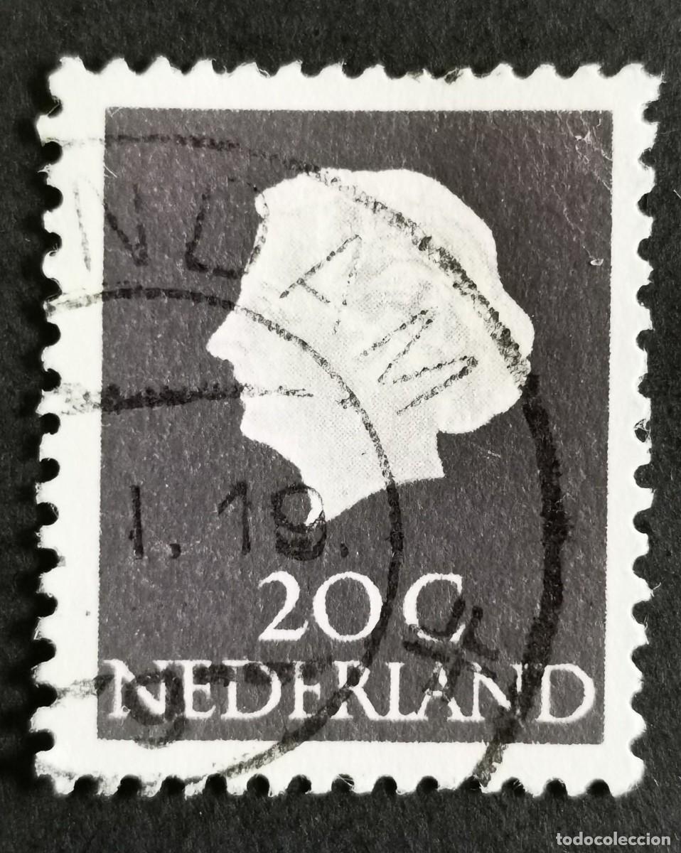 Sellos: Sello Pa&iacute;ses Bajos 1967, Reina Juliana (1909-2004) - Papel fosforescente, 20 c. Michel: NL 622XyA