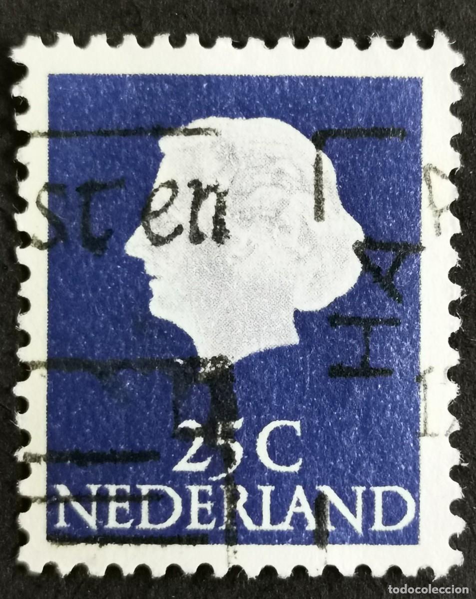 Sellos: Sello Pa&iacute;ses Bajos 1969, Reina Juliana (1909-2004) - Papel fosforescente, 25 c. Michel: NL 623XyA