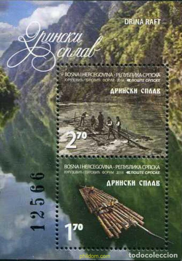 Francobolli: 592596 MNH BOSNIA-HERZEGOVINA. Adm Serbia 2018 DRINA RAFT