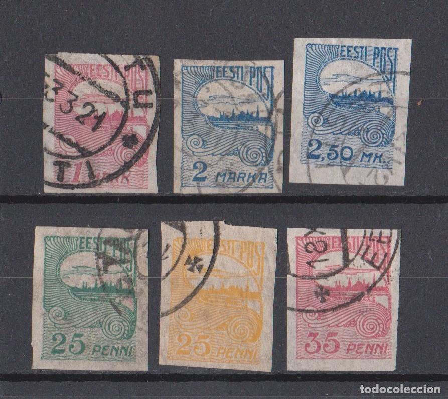 Sellos: Lote 4 Sellos Estonia 1920 Skyline Tallinn