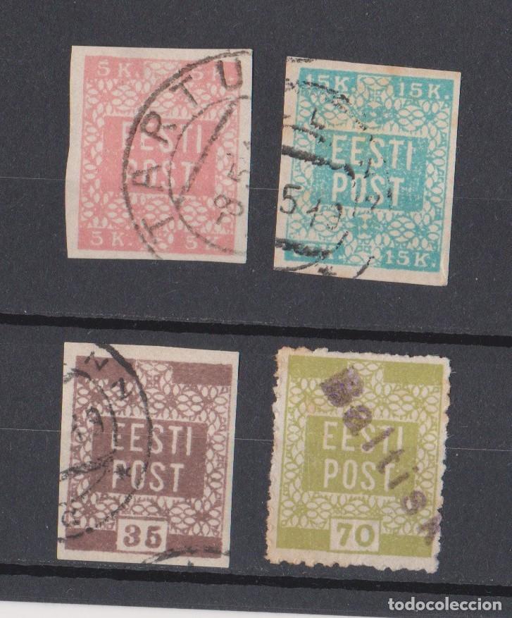 Sellos: Estonia 1918-1919 Serie Flower/Flower Pattern