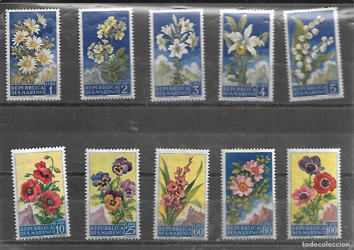 Sellos: SERIE COMPLETA NUEVA CHARNELA DE SAN MARINO DE 1957