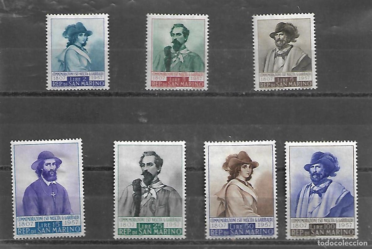 Sellos: SERIE COMPLETA NUEVA CHARNELA DE SAN MARINO DE 1957