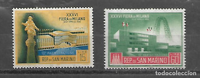 Sellos: SERIE COMPLETA NUEVA DE SAN MARINO DE 1958