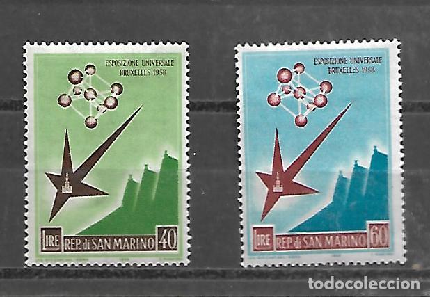 Sellos: SERIE COMPLETA NUEVA DE SAN MARINO DE 1958