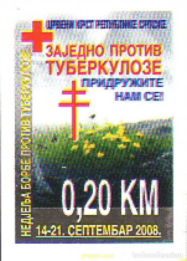 Sellos: 225972 MNH BOSNIA-HERZEGOVINA. Adm Serbia 2008 CRUZ ROJA - SEMANA DE LUCHA CONTRA LA TUBERCULOSIS