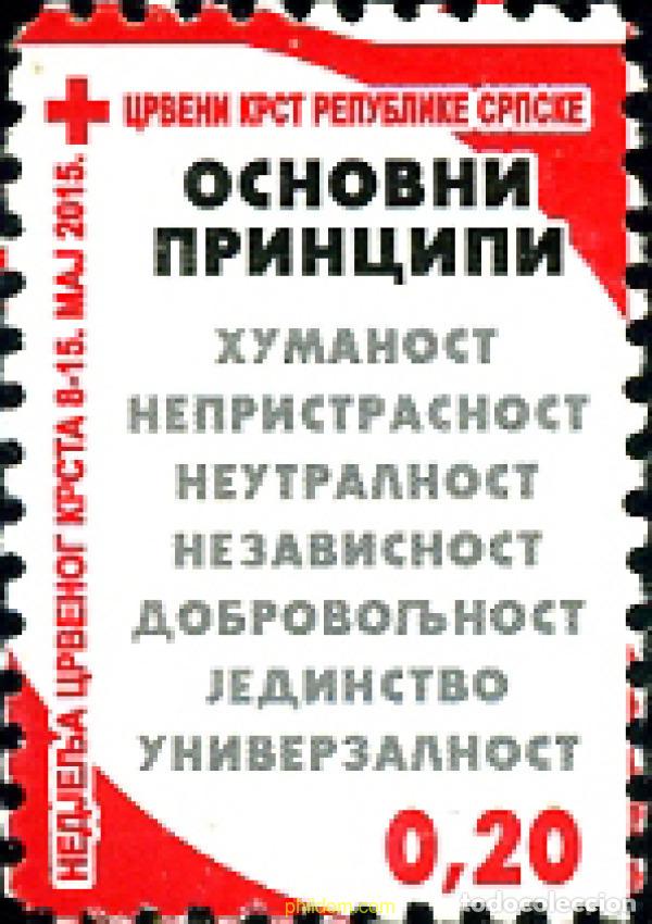 Sellos: 348268 MNH BOSNIA-HERZEGOVINA. Adm Serbia 2015 BENEFICENCIA- CRUZ ROJA