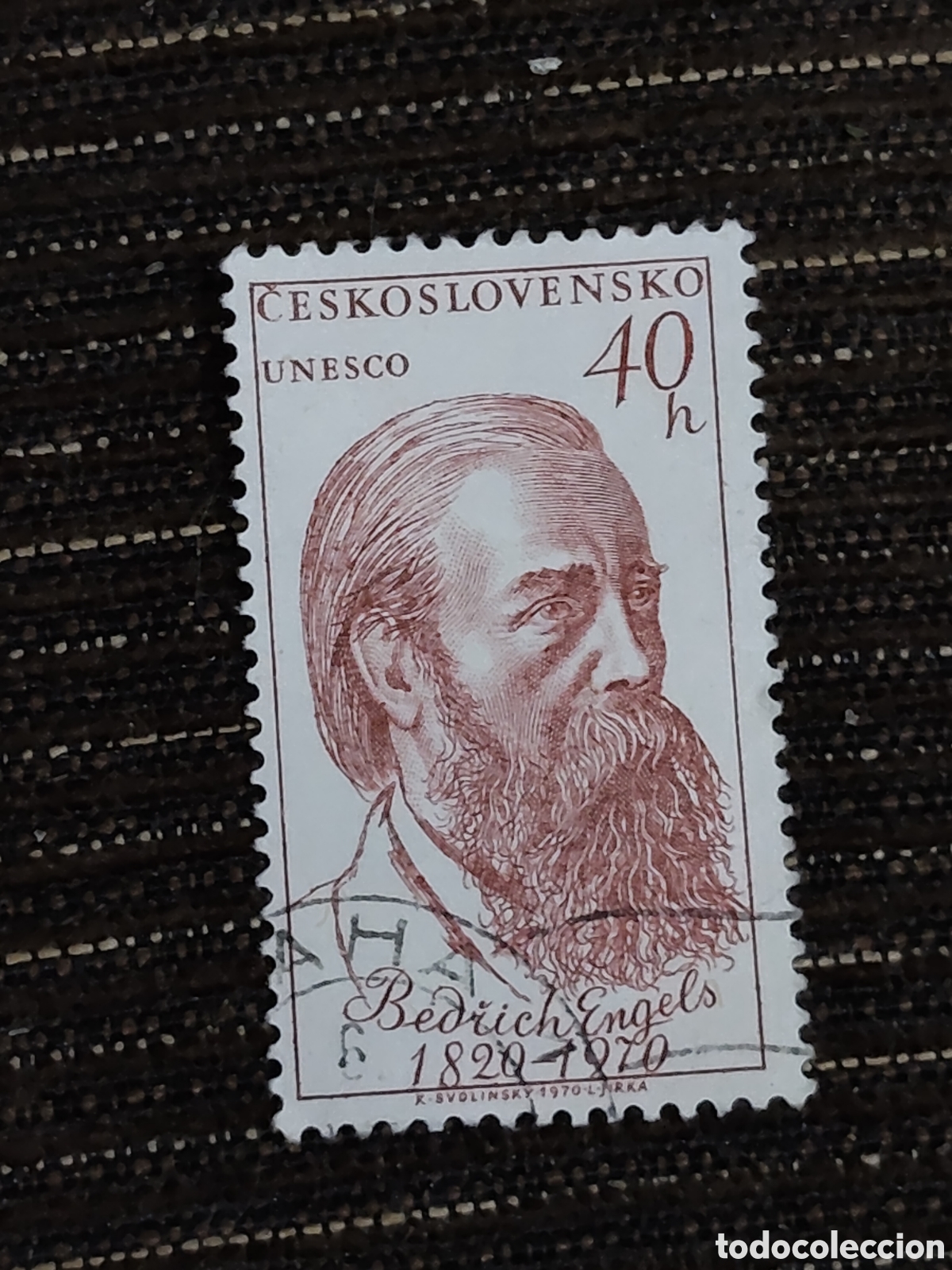 Sellos: Sello de Checoslovaquia Friederich Engel fil&oacute;sofo y pensador socialista 1970