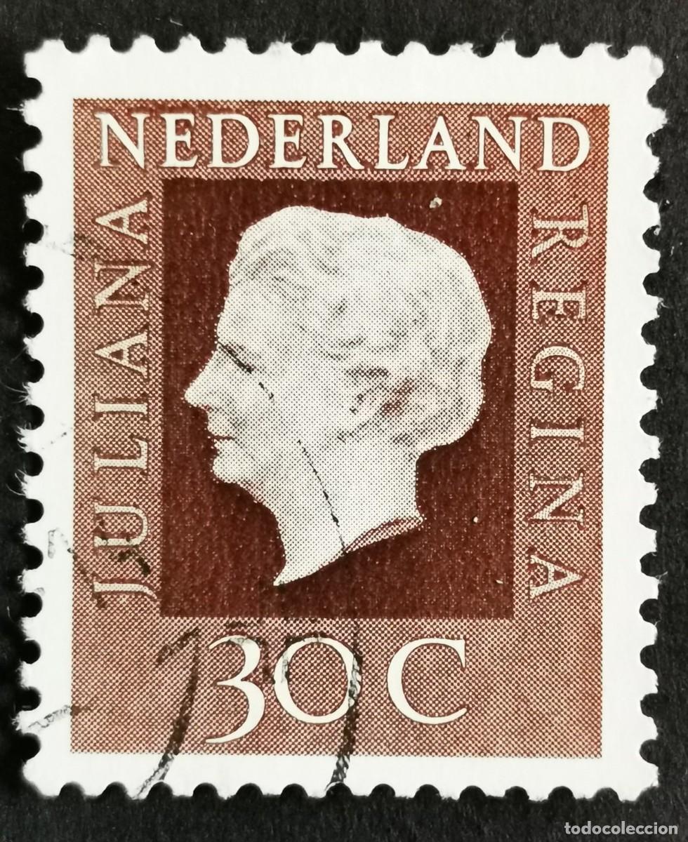 Sellos: Sello Pa&iacute;ses Bajos 1972, Reina Juliana (1909-2004), Tipo 'Regina', 30 c. Michel: NL 975A