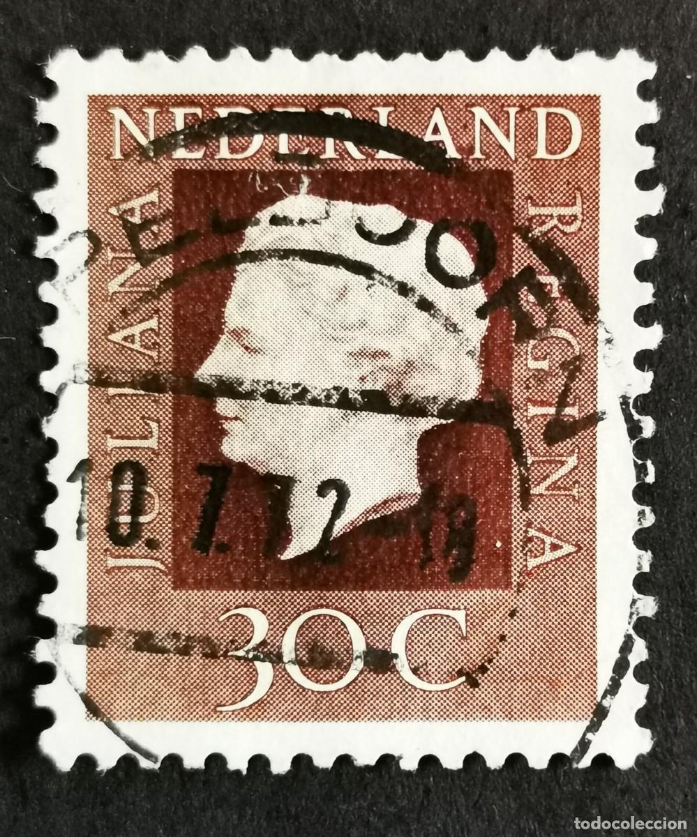 Sellos: Sello Pa&iacute;ses Bajos 1972, Reina Juliana (1909-2004), Tipo 'Regina', 30 c. Michel: NL 975A