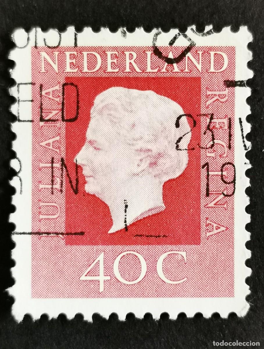 Sellos: Sello Pa&iacute;ses Bajos 1972, Reina Juliana (1909-2004), Tipo 'Regina', 40 c. Michel: NL 976A