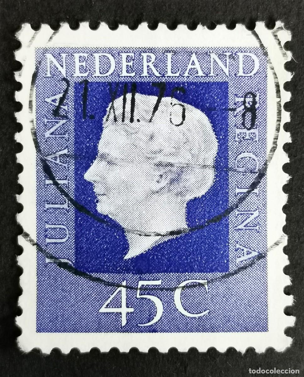 Sellos: Sello Pa&iacute;ses Bajos 1972, Reina Juliana (1909-2004), Tipo 'Regina', 45 c. Michel: NL 977A