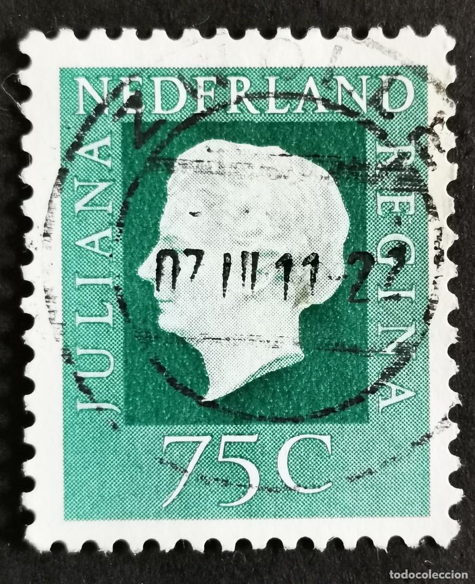 Sellos: Sello Pa&iacute;ses Bajos 1972, Reina Juliana (1909-2004), Tipo 'Regina', 75 c. Michel: NL 981