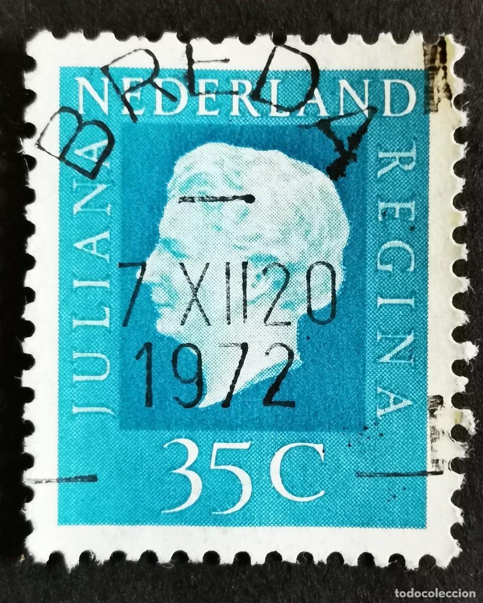 Sellos: Sello Pa&iacute;ses Bajos 1972, Reina Juliana (1909-2004), Tipo 'Regina', 35 c. Michel: NL 999A