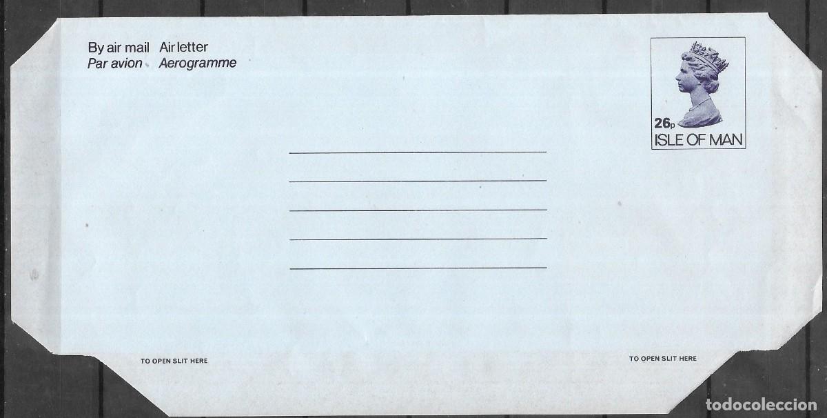 Sellos: aerograma oficial de correo a&eacute;reo (Air Letter) ISLA DE MAN