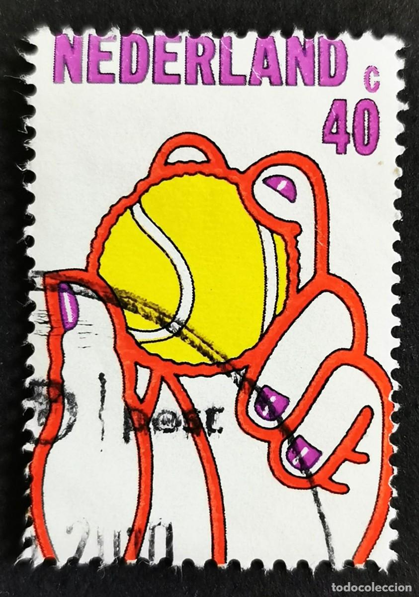 Sellos: Sello Pa&iacute;ses Bajos 1974, Real Asociaci&oacute;n Holandesa de Tenis sobre C&eacute;sped , 40 c. Michel: NL 1031