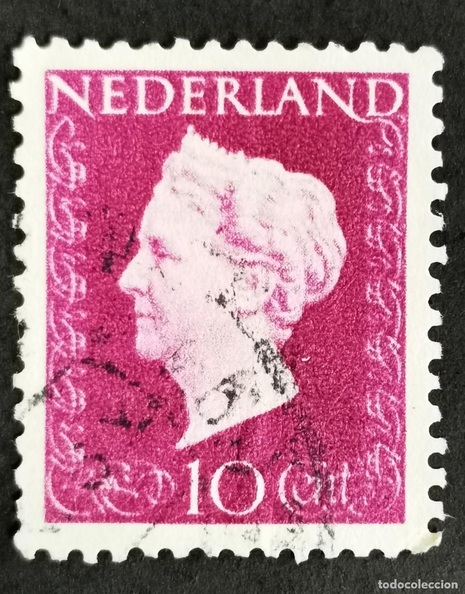 Sellos: Sello Pa&iacute;ses Bajos 1947, Reina Guillermina (1880-1962) , 10 c. Michel: NL 481