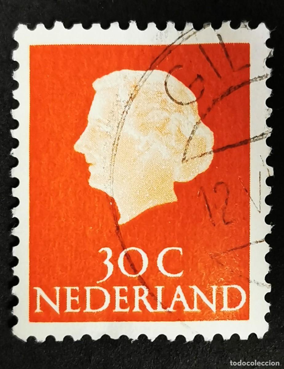 Sellos: Sello Pa&iacute;ses Bajos 1971, Reina Juliana (1909-2004) - Papel fosforescente , 30 c. Michel: NL 624XyA