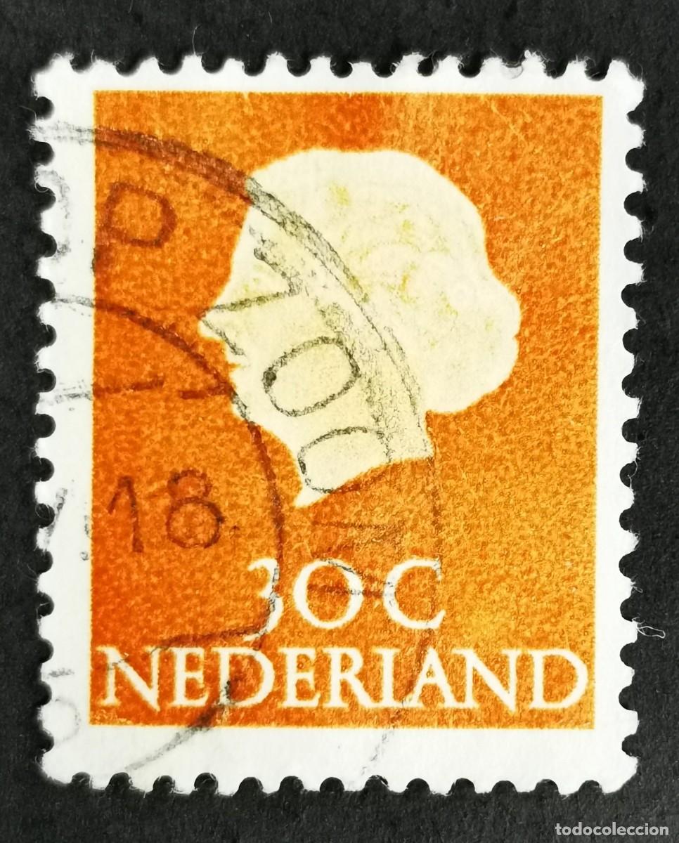 Sellos: Sello Pa&iacute;ses Bajos 1971, Reina Juliana (1909-2004) - Papel fosforescente , 30 c. Michel: NL 624XyA