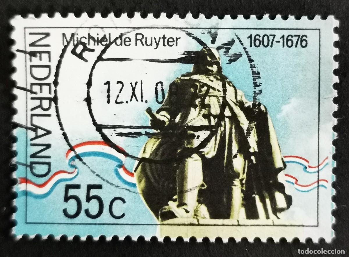Sellos: Sello Pa&iacute;ses Bajos 1976, 300&ordm; aniversario muerte Michiel Adriaenszoon, 55 c. Michel: NL 1074