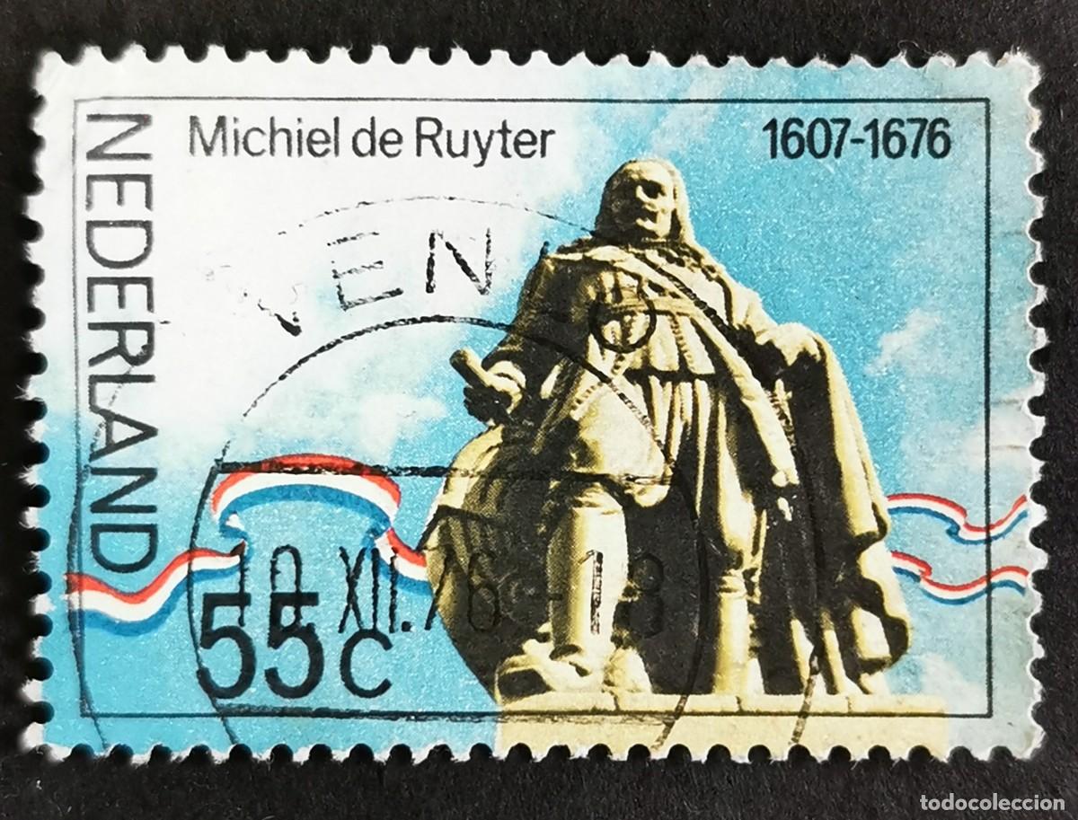Sellos: Sello Pa&iacute;ses Bajos 1976, 300&ordm; aniversario muerte Michiel Adriaenszoon, 55 c. Michel: NL 1074