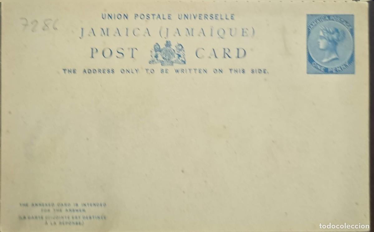 Sellos: MI) 1891, JAMAICA, POSTCARD, INSCRIPTIONS IN ENGLISH AND FRENCH (&rdquo;UNION POSTALE UNIVERSELLE / JAMAIC