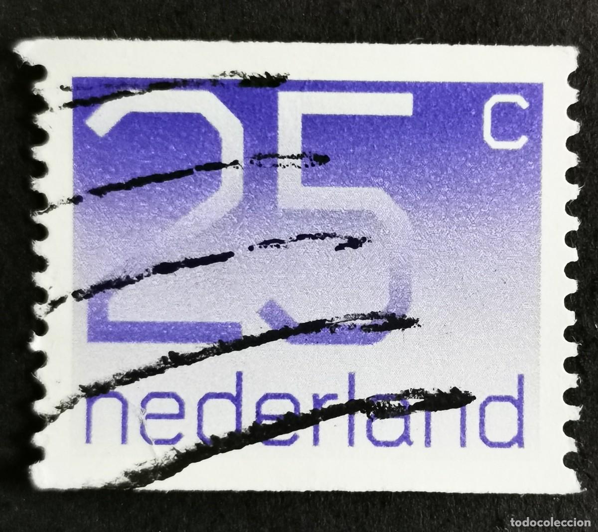 Sellos: Sello Pa&iacute;ses Bajos 1976, Tipo num&eacute;rico 'Crouwel' - Bobina, 25 c. Michel: NL 1067C