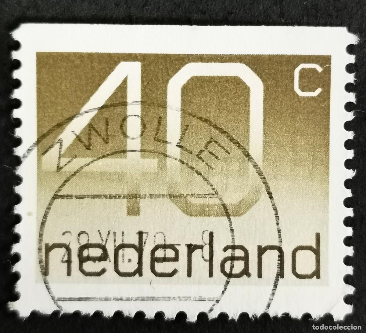 Sellos: Sello Pa&iacute;ses Bajos 1976, Tipo num&eacute;rico 'Crouwel - del folleto', 40 c. Michel: NL 1068Do