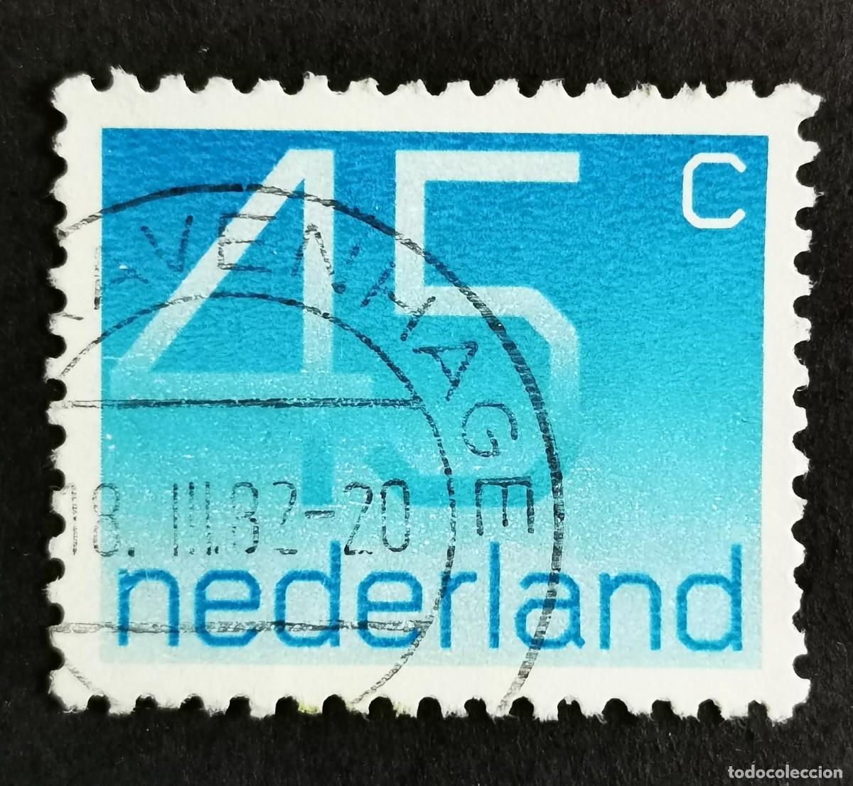 Sellos: Sello Pa&iacute;ses Bajos 1976, Tipo num&eacute;rico 'Crouwel, 45 c. Michel: NL 1069A