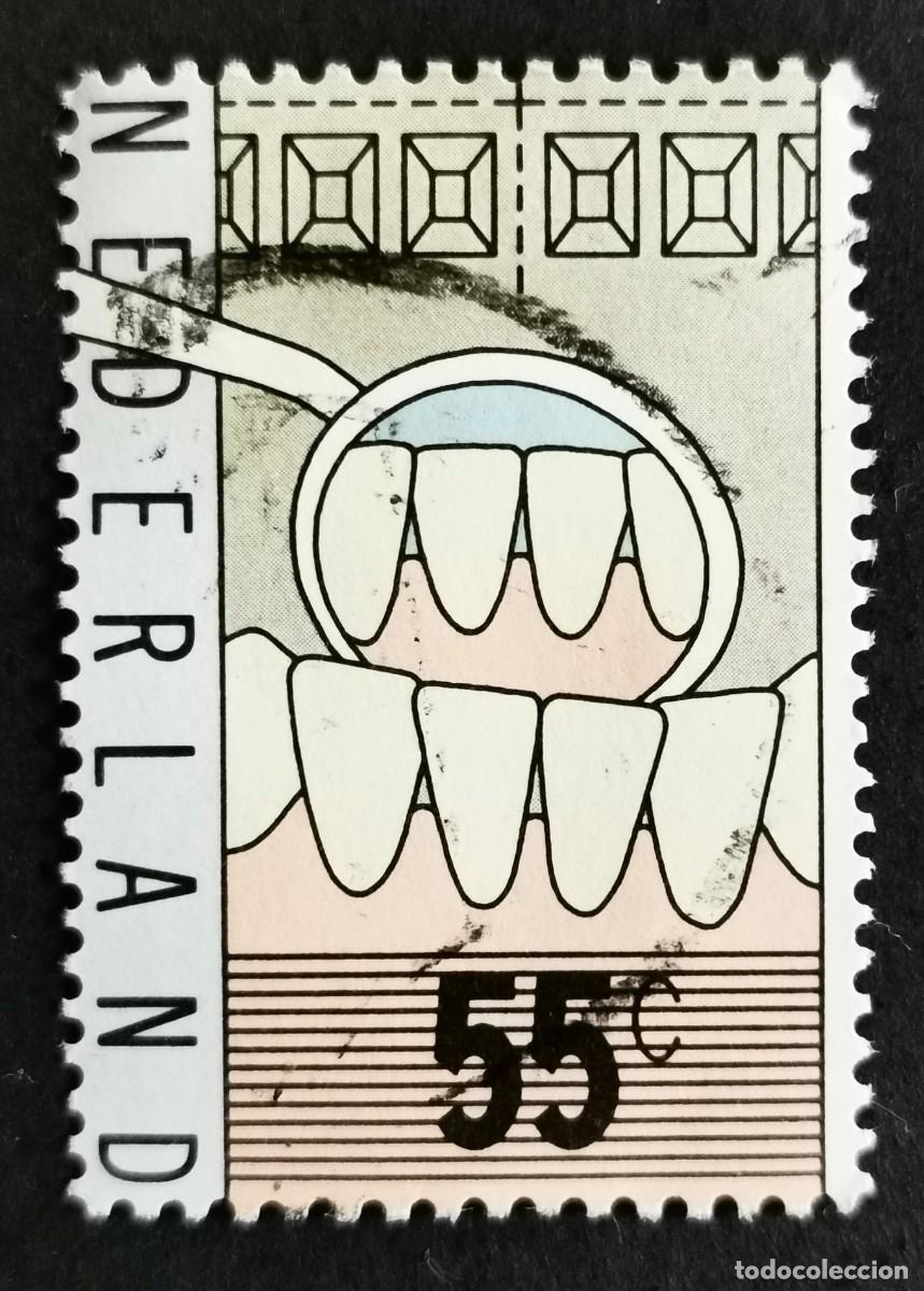 Sellos: Sello Pa&iacute;ses Bajos 1977, Centenario ense&ntilde;anza odontolog&iacute;a Pa&iacute;ses Bajos, 55 c. Michel: NL 1108