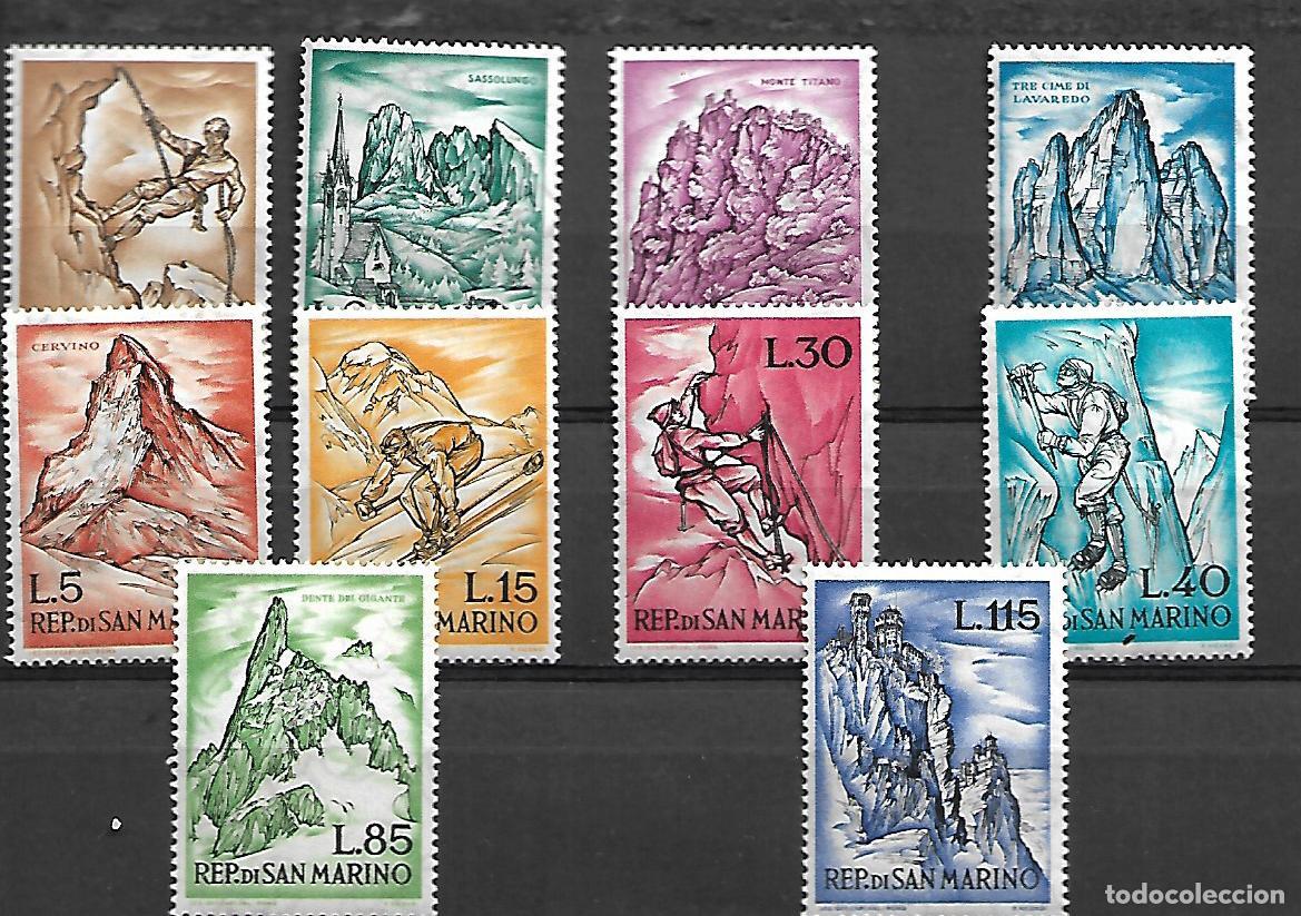 Sellos: SERIE COMPLETA NUEVA CHARNELA DE SAN MARINO DE 1962