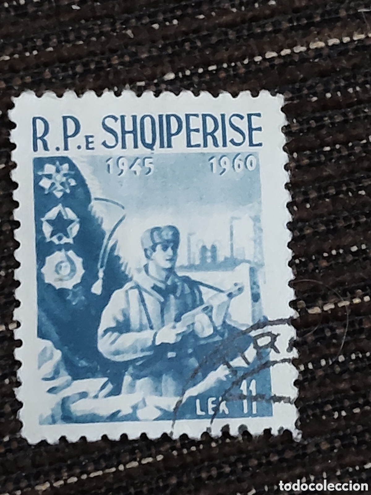 Sellos: Sello de Albania 15 aniversario de Guardias de Frontera 1960