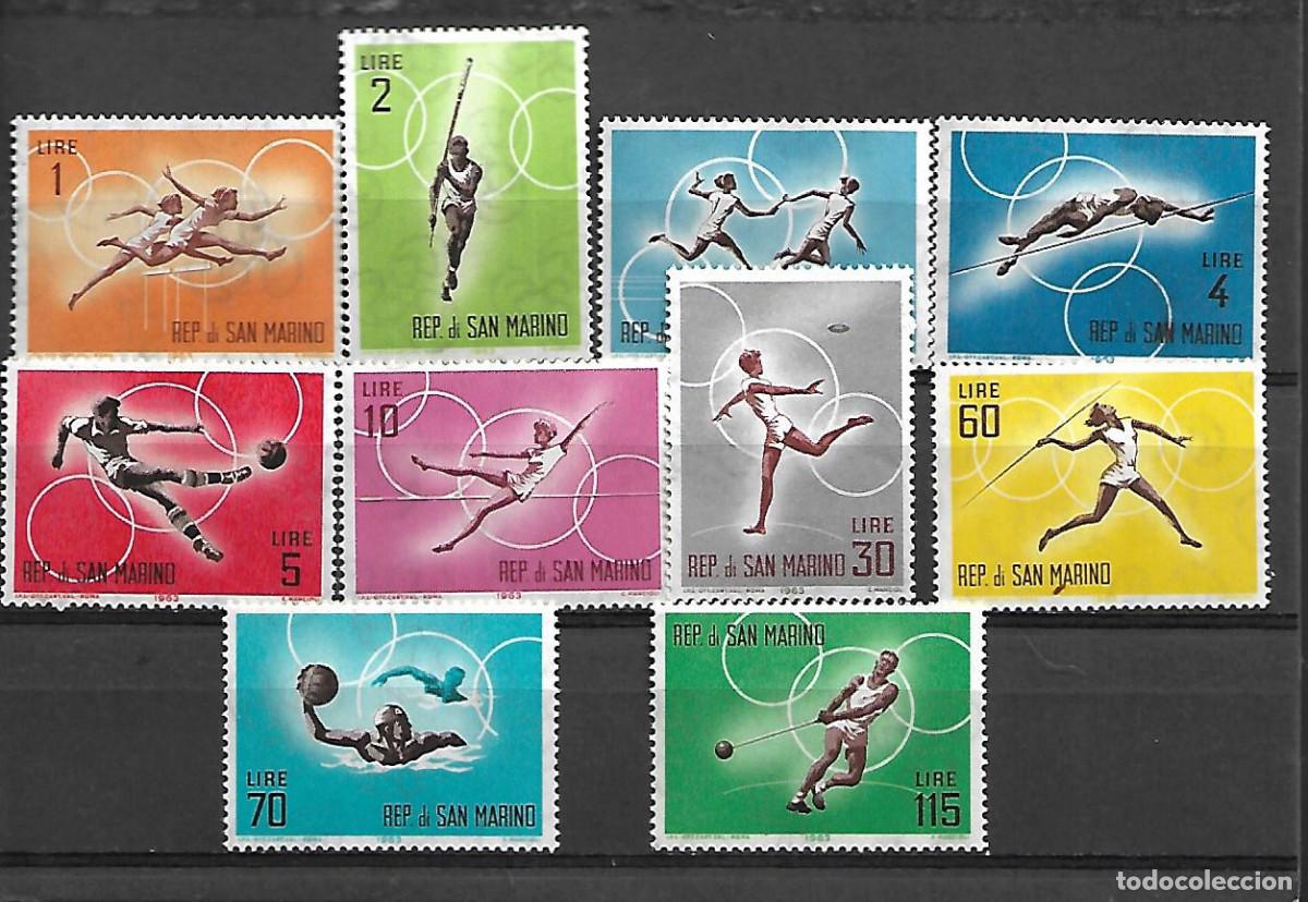 Sellos: SERIE COMPLETA NUEVA DE SAN MARINO DE 1963