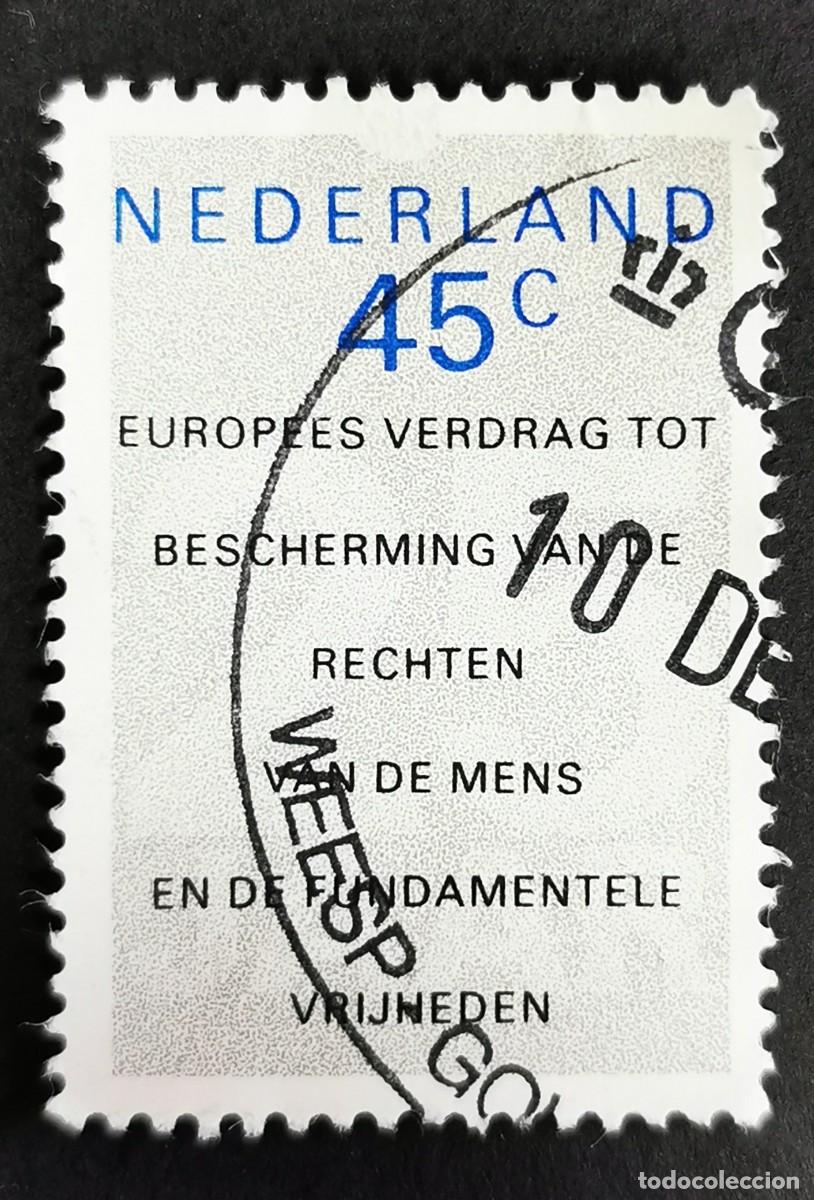 Sellos: Sello Pa&iacute;ses Bajos 1978, 25&ordm; aniversario Convenio Europeo Derechos Humanos, 45 c. Michel: NL 1119