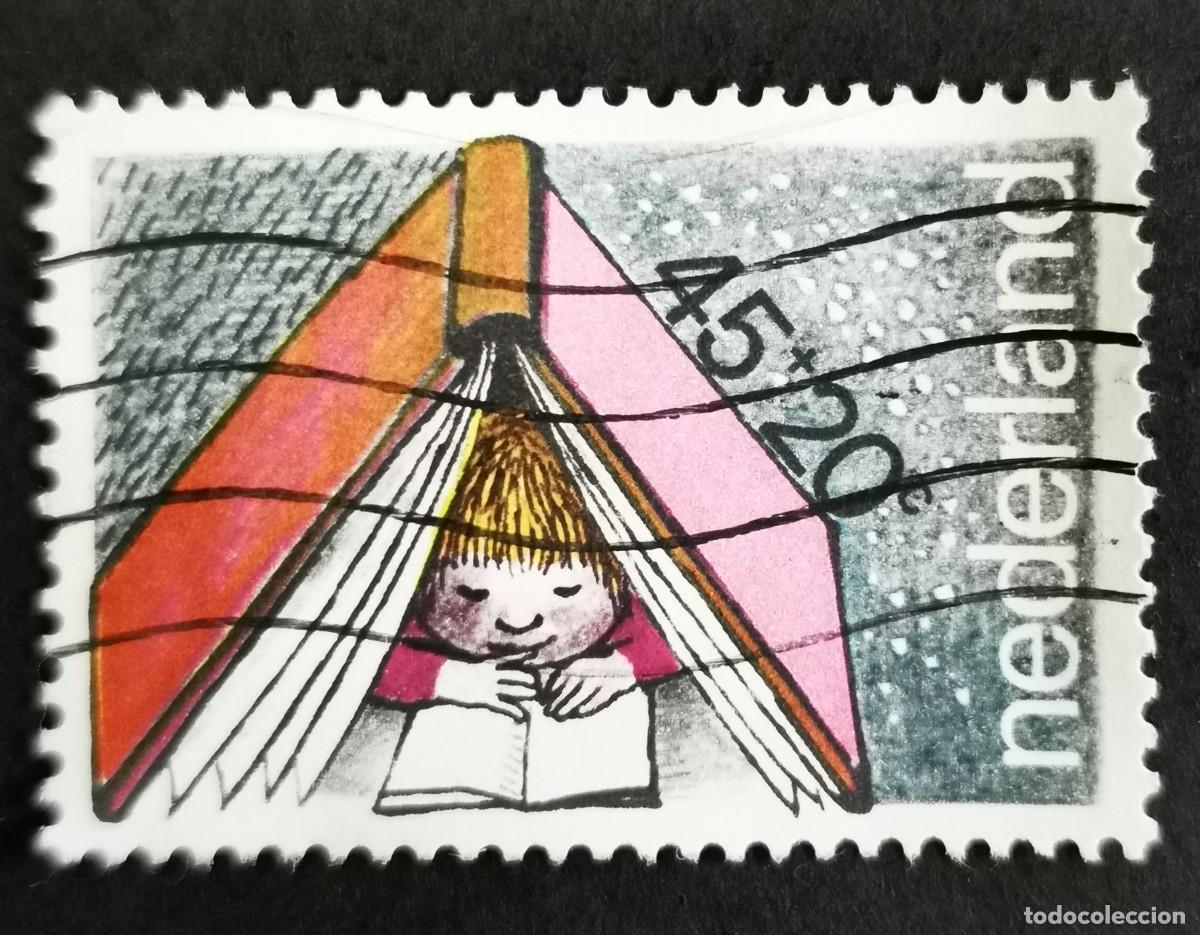 Sellos: Sello Pa&iacute;ses Bajos 1978, Lectura infantil, 45+20 c. Michel: NL 1129