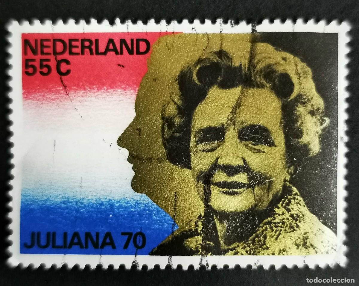 Sellos: Sello Pa&iacute;ses Bajos 1979, 70&ordm; cumplea&ntilde;os de la reina Juliana, 55 c. Michel: NL 1135