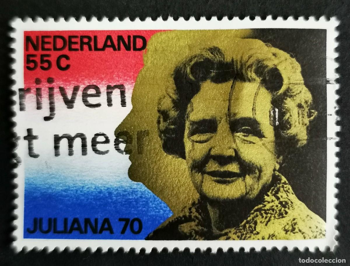 Sellos: Sello Pa&iacute;ses Bajos 1979, 70&ordm; cumplea&ntilde;os de la reina Juliana, 55 c. Michel: NL 1135