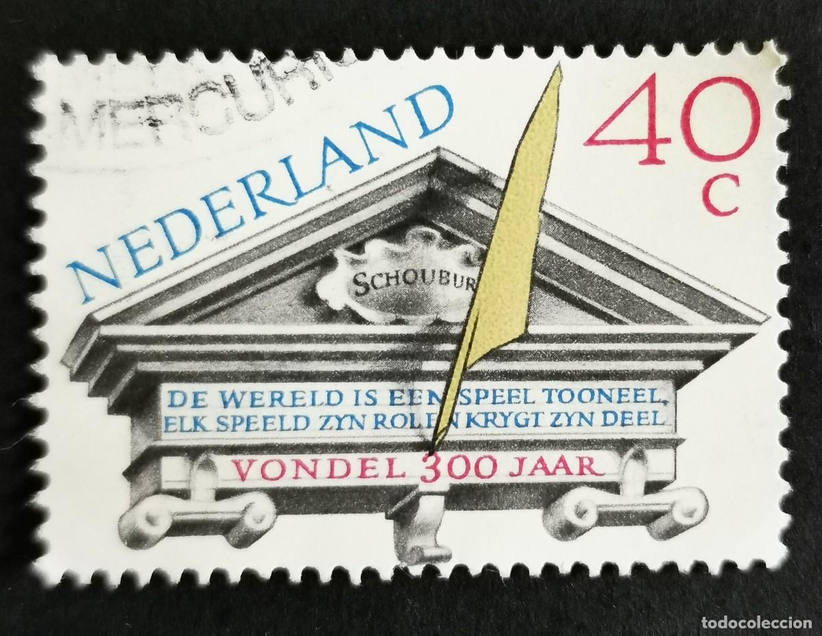Sellos: Sello Pa&iacute;ses Bajos 1979, Joost van den Vondel (1587-1679), poeta, 40 c. Michel: NL 1145