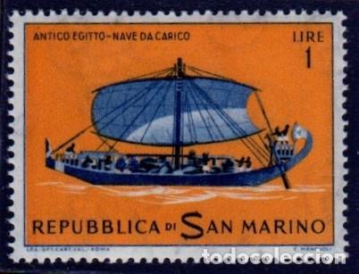 Sellos: Isla San Marino. Barco Egipcio. 1963. YT-573. Nuevo
