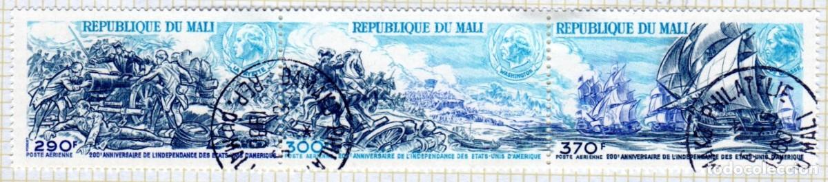 Sellos: Mal&iacute;. 200&ordm; Anv. Revoluci&oacute;n Americana.1975. YT-PA254A. Usado
